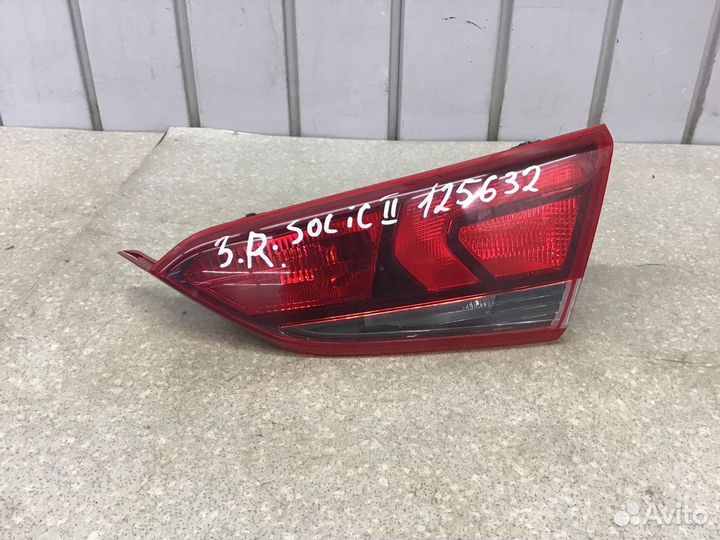 Фонарь задний внутренний правый Hyundai Solaris 20