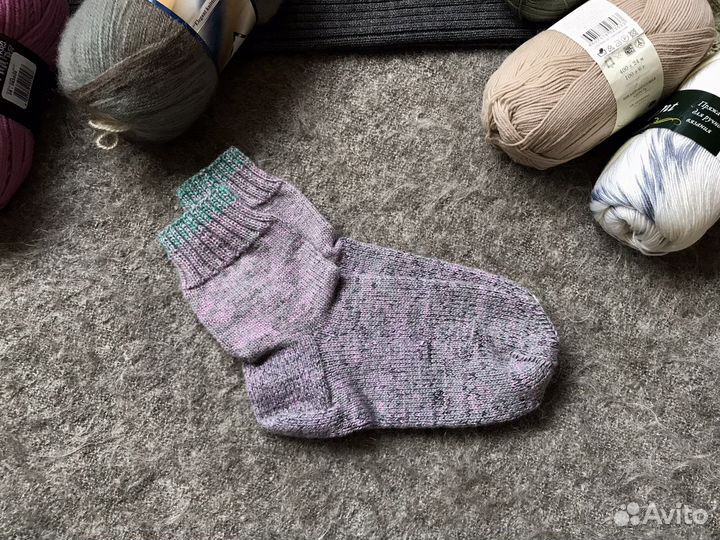 Носки шерстяные вязаные