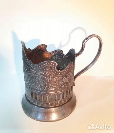 Подстаканник космос, спутник, ракета, мельхиор