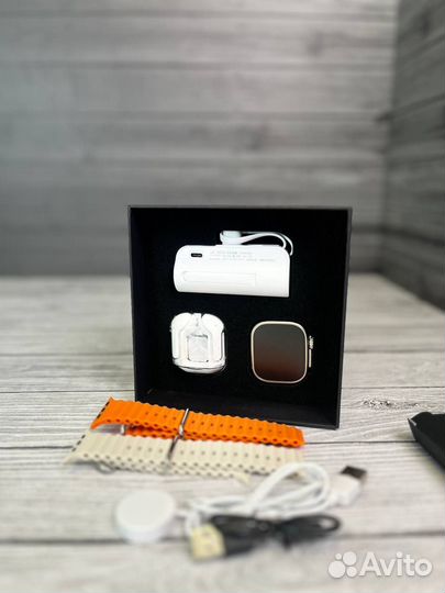 Смарт часы, беспроводные наушник, power bank