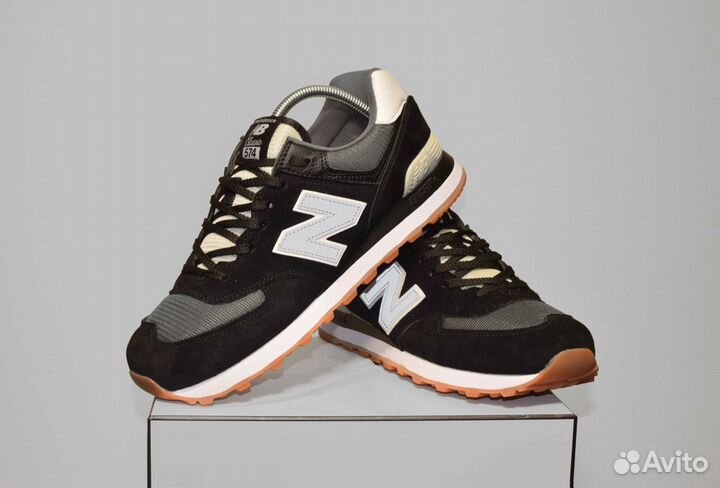 New Balance 574 Classic (42-46, Черно-белые)