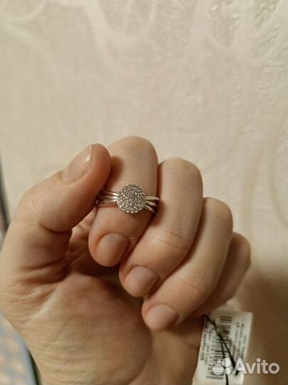 Серебряное кольцо женское 17, 5