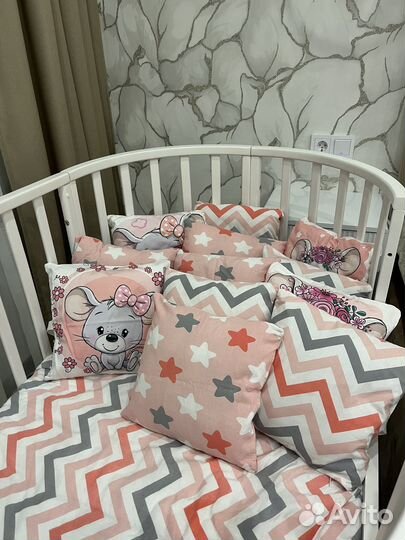 Бортики в детскую кроватку бу