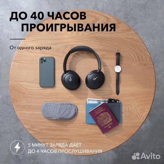 Наушники Bluetooth Soundcore Life Q30 Black(Новые)