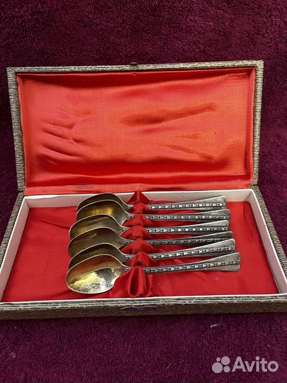Набор серебрянных ложек 916 пробы