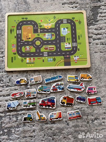 Деревянные пазлы с 2х лет,магниты, театр деревян