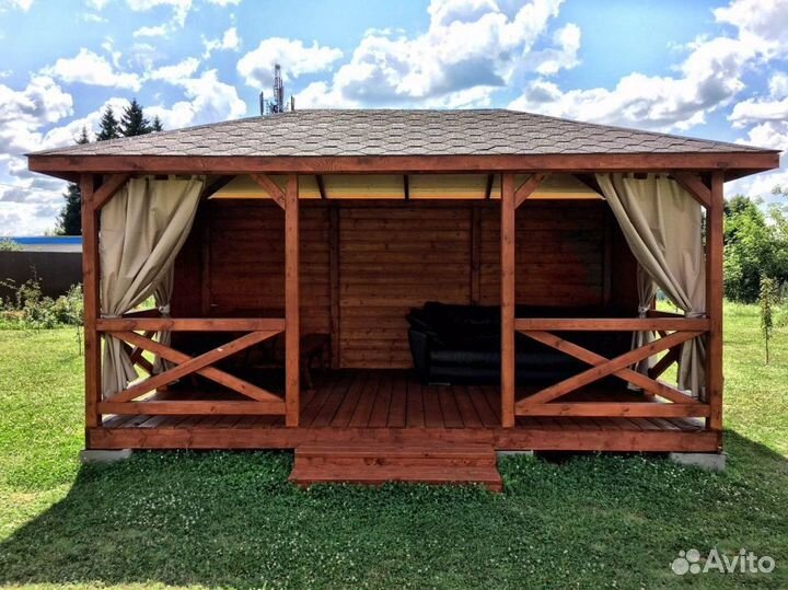 Деревянные беседки для дачи