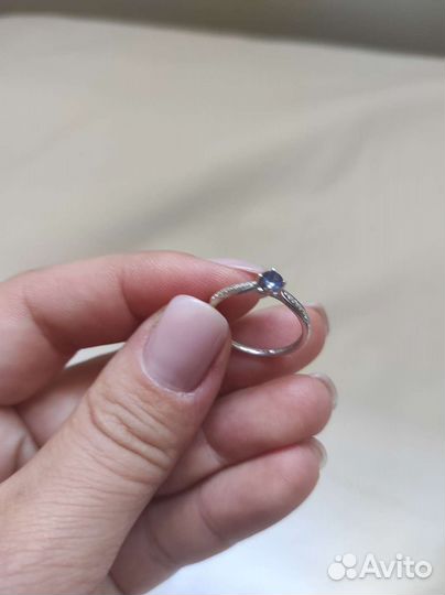 Золотое кольцо с натуральным сапфиром Израиль