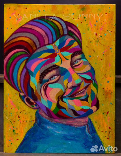 Картина, портрет Леонардо Ди Каприо