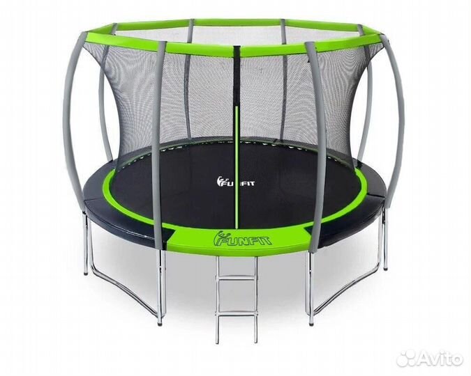 Батут FunFit 8 FT 252 см PRO inside зеленый