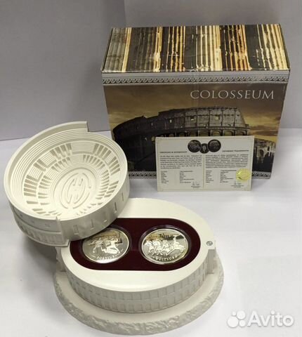 Набор Ниуэ 1 доллар 2014 Колизей серебро