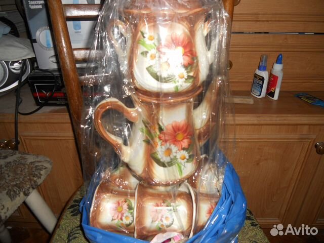 Сервизы чайные, цветы