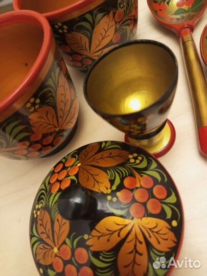Деревянная посуда хохлома