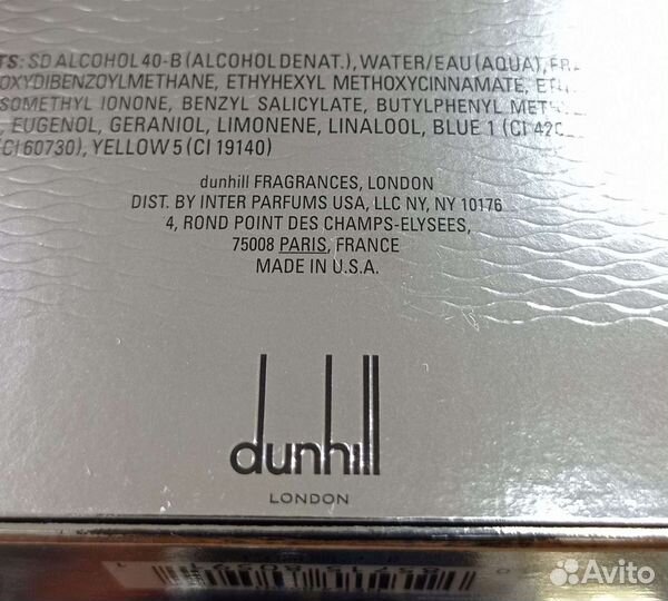 Dunhill Pure туалетная вода муж