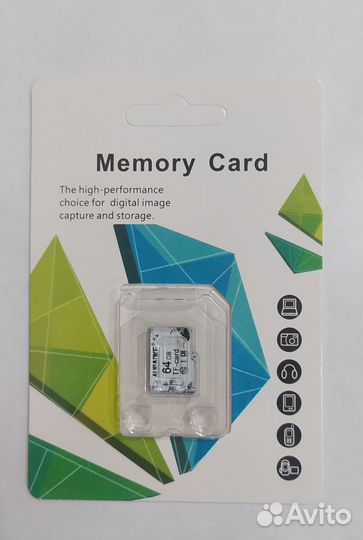 Micro-SD карта 64 Гб класс 10 U3