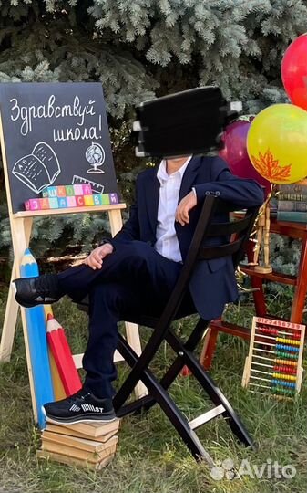 Школьный костюм с 2 брюками для мальчика 134