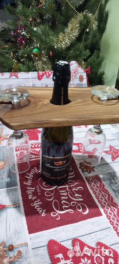 Держатель для бокалов на бутылку вина