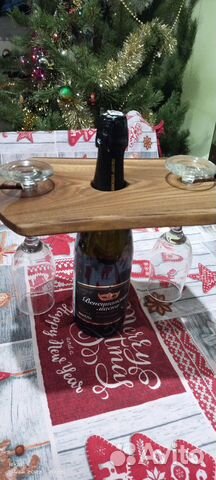 Держатель для бокалов на бутылку вина