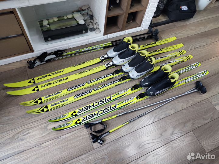Беговые лыжи Fischer 140 150 160 комплект