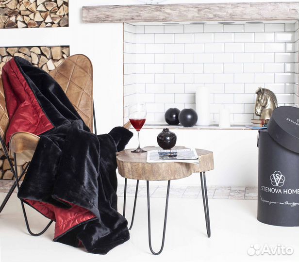 Плед меховой black ruby