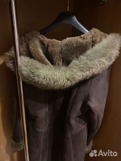 Дубленка натуральная овчина с капюшоном