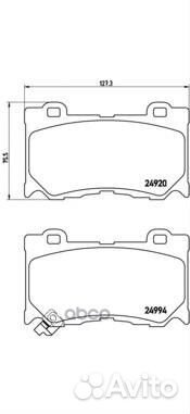 P 56 089 Колодки тормозные infiniti FX35/37/50