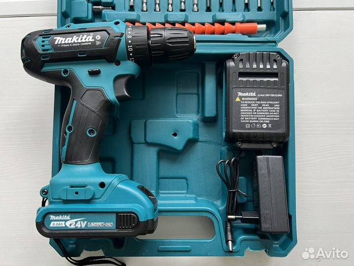 Шуруповерт дрель makita 24v (2 акб), опт/розница