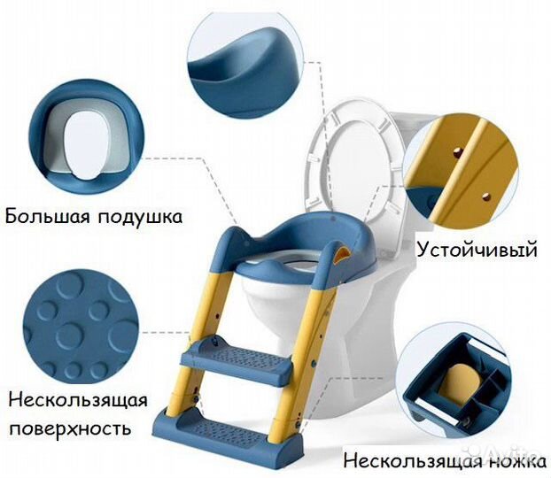 Сидение на туалет детское, серое