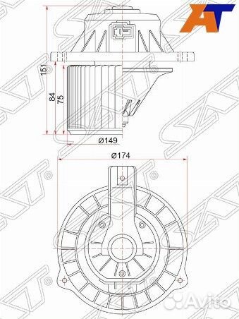 Мотор отопителя салона hyundai accent/solaris 10