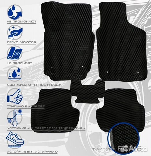 3D коврики ева chevrolet Rezzo