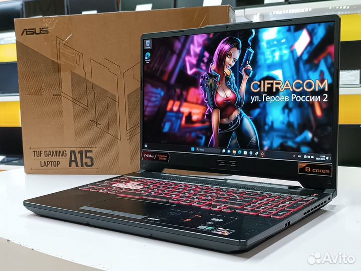 Игровой Asus 15.6''144Hz Ryzen 7 4800H RTX3050