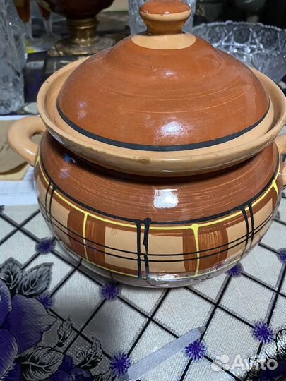 Хрустальная ваза и горшок для запекания