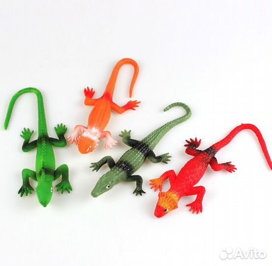 Игрушки фигурки резиновые змея паук ящерица оптом6