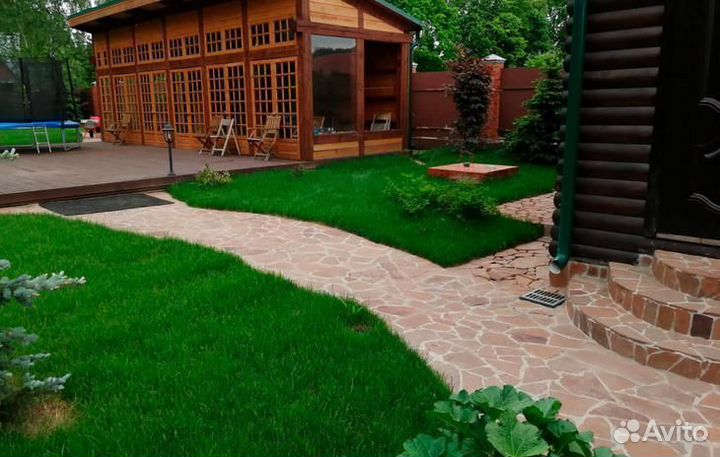 Рулонный газон под ключ