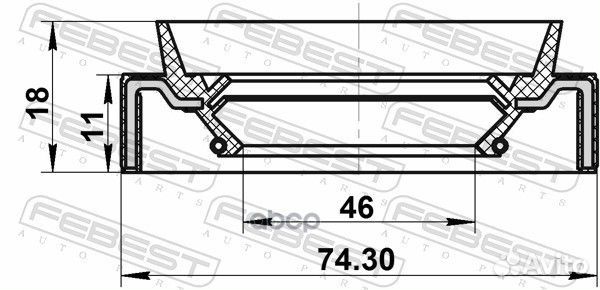 Сальник привода Febest