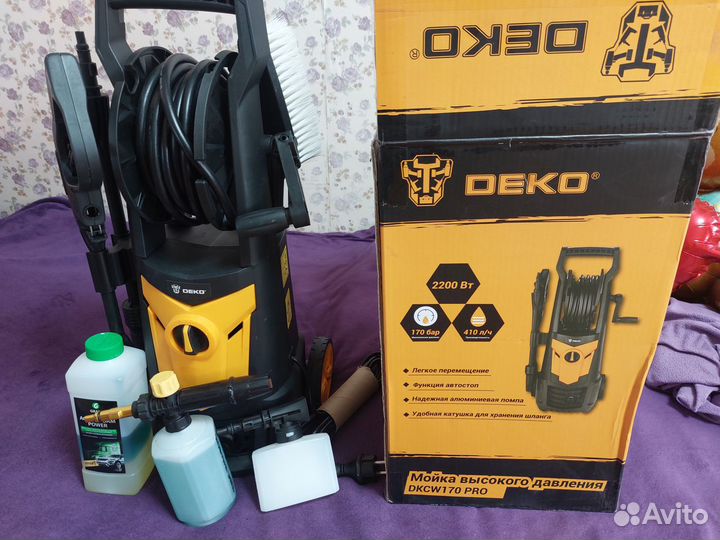 Мойка высокого давления deko dkcw170 PRO + пенник