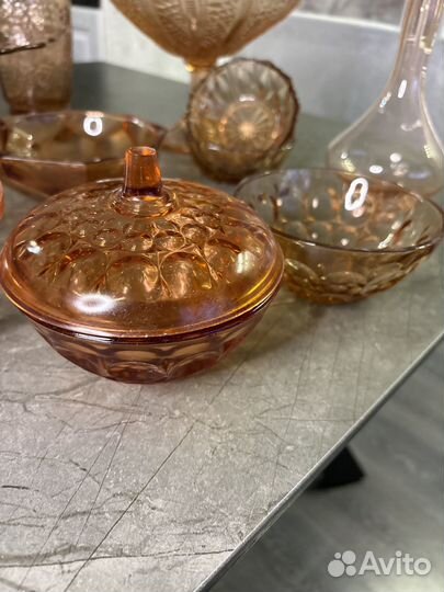 Посуда СССР карамельное стекло