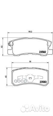 Колодки зад peugeot 4008 05/12 P54031 Brembo