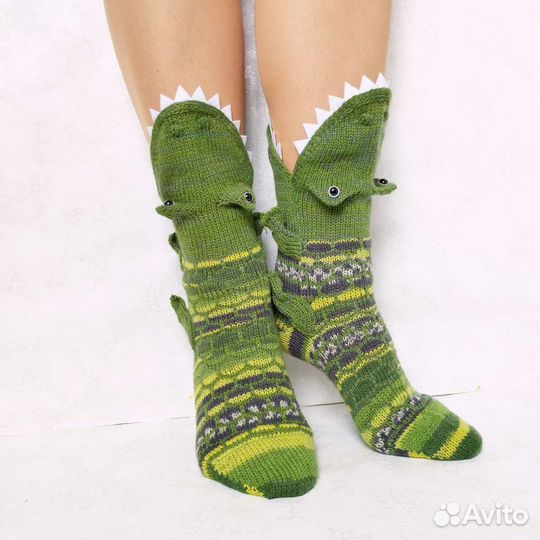 Носки Крокодилы Ручная Авторская Работа