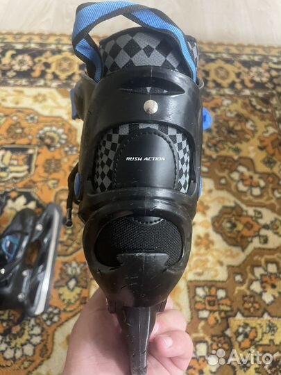 Коньки хоккейные раздвижные