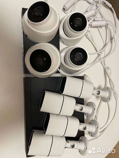 Комплект ip видеонаблюдения 8 камер Poe 5Мп