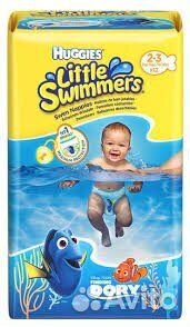 Детские памперсы (3-8кг) для купания Хаггис