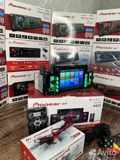 Магнитола pioneer bluetooth с экраном + камера