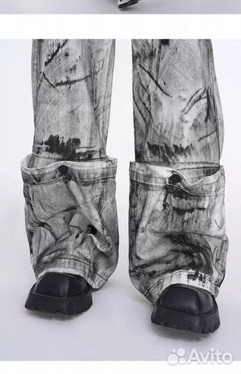 Джинсы flare клёш rick owens type