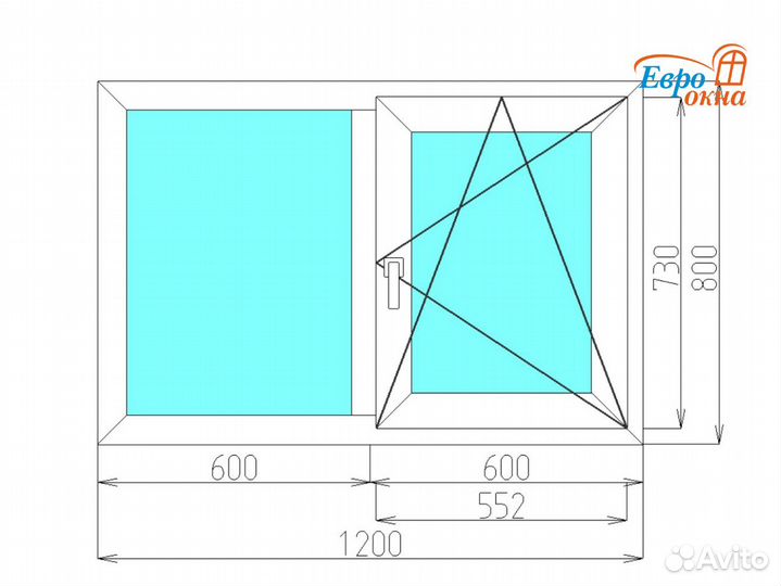 Окна пластиковые, окна не б/у, окна пвх