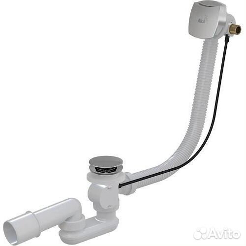 Слив-перелив Alcadrain, полуавтомат, хром (A564CRM