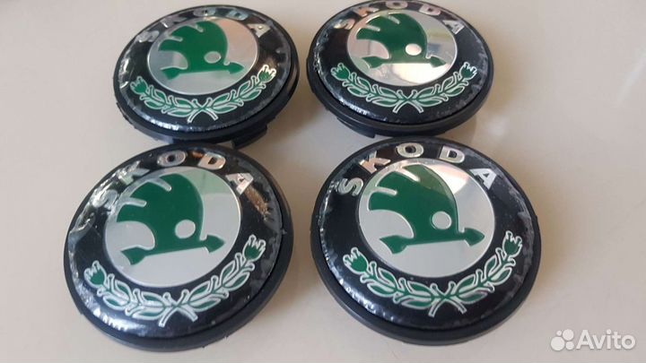 Заглушки литых дисков колпачки VAG Scoda 65мм