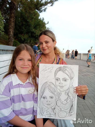 Художник-шаржист на праздник,шарж,аквагрим