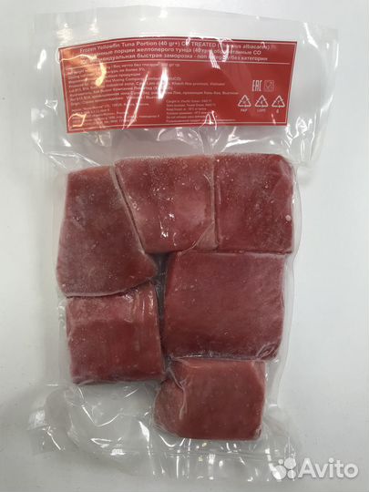 Филе (порции) тунца 40+ гр., в/у 500 гр