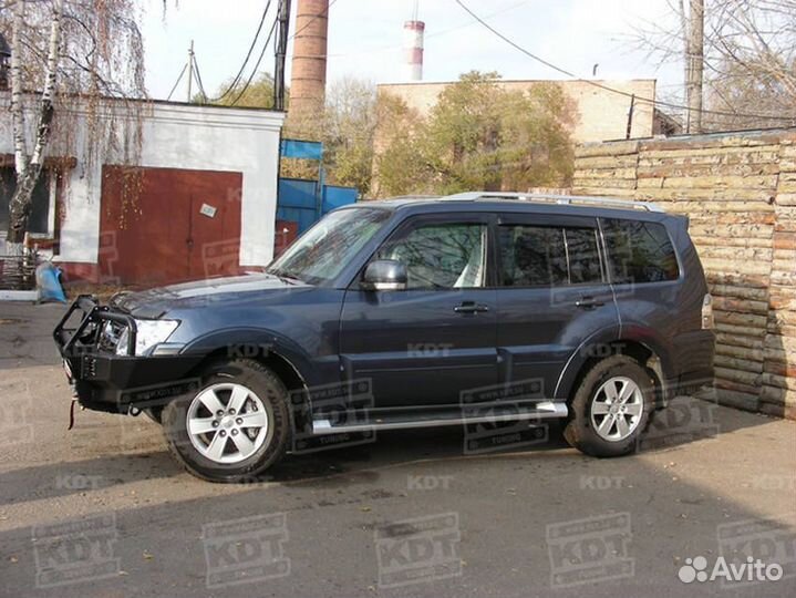 Передний силовой бампер с кенгурином алюминиевый